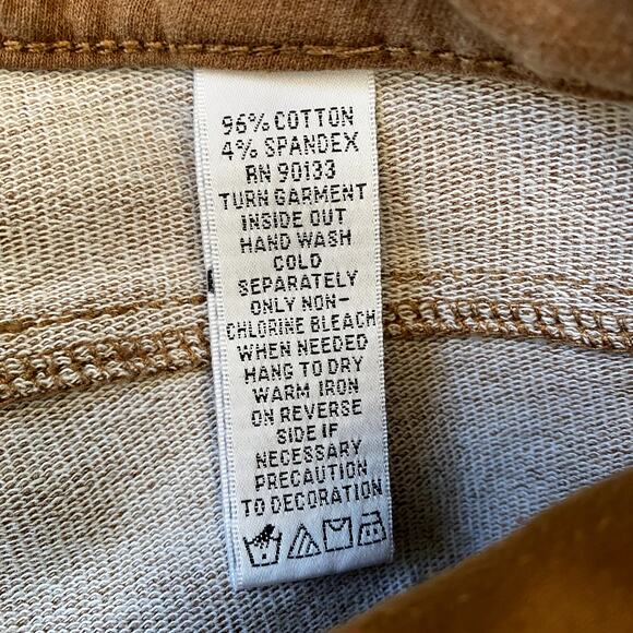 Quacker Factory DreamJeannes Women's Camel Embellished Pants 18W Short - Picture 8 of 9